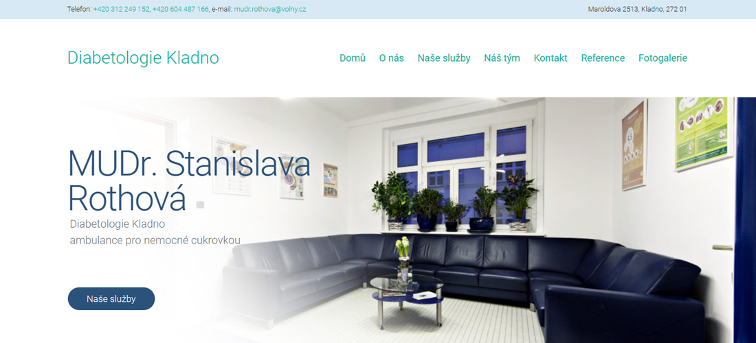 Realizované stránky - Diabetologie Kladno
