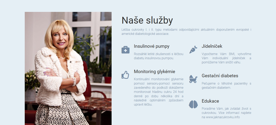 Realizované stránky - Diabetologie Kladno